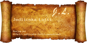 Jedlicska Lotti névjegykártya
